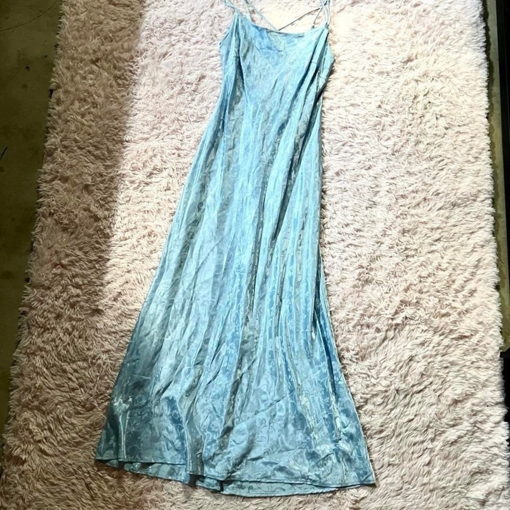 Vintage 90s Whimsical Soft Fairy Core Wedding Guest Floral Slip Dress Womens 12